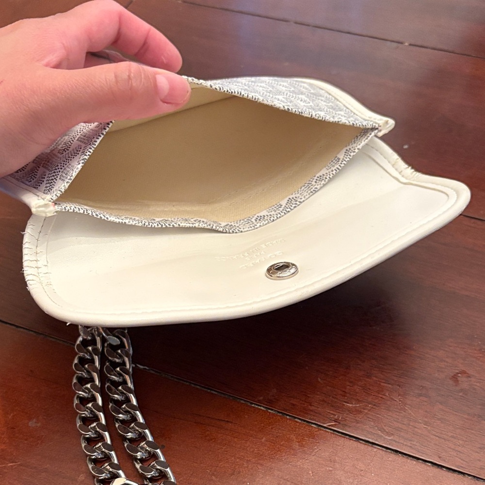 GOYARD White & Gray Monogram Clutch Wallet Pouch RARE π€π©Άπ - Picture 3 of 9